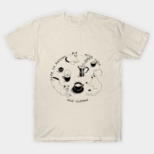 cats and coffee T-Shirt